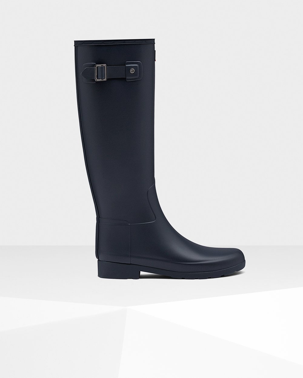 Hunter Refined Slim Fit Tall Rain Boots - On Sale Womens Navy - YJKORS807